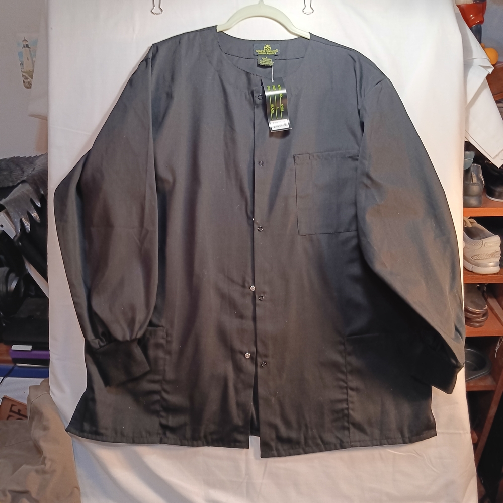 Unisex Black Scrub Shirt Jacket